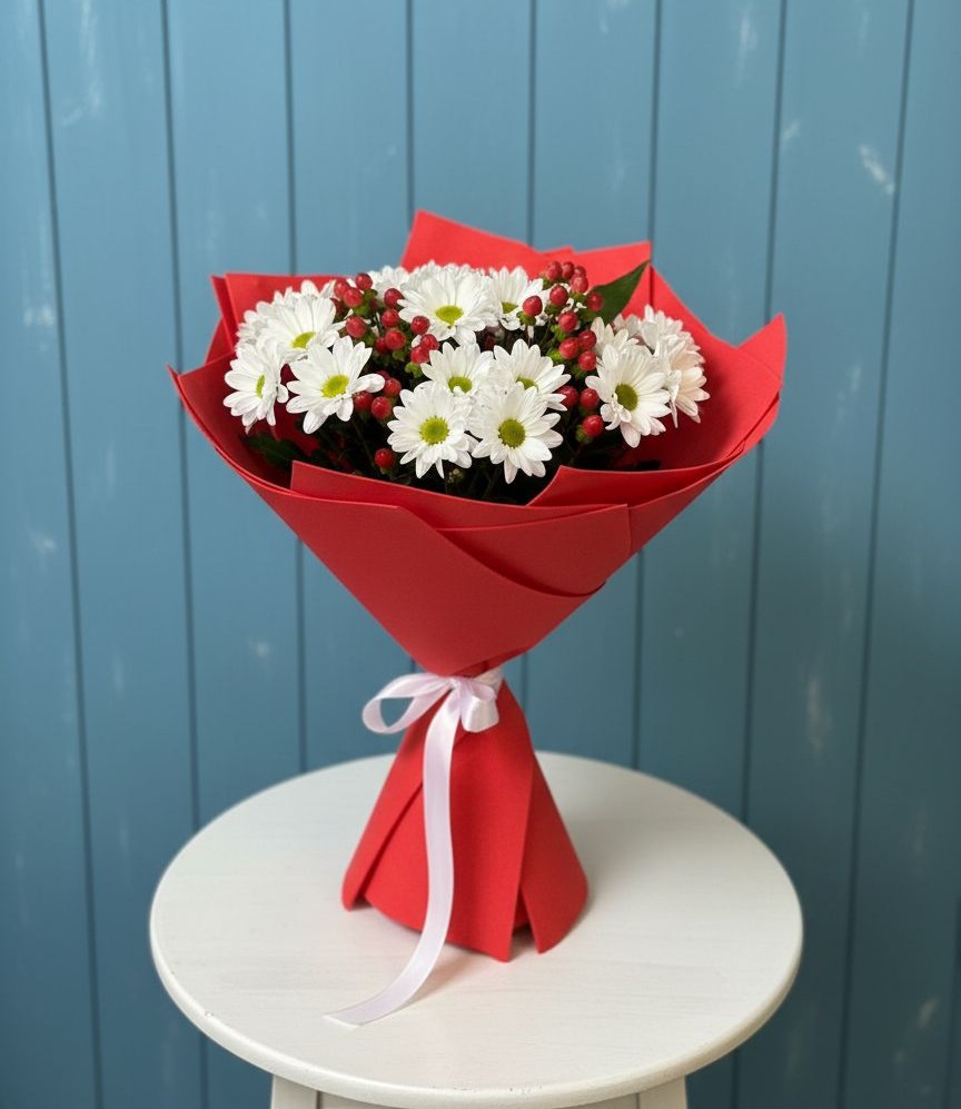 Букет цветов из: Хризантемы в Залужном