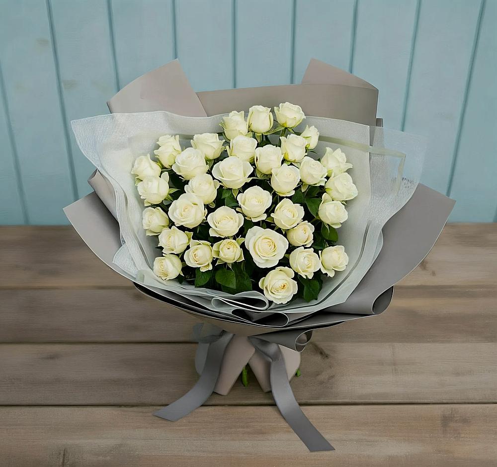 Букет Белоснежная нежность в Залужном