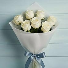 Букет 7 Белых роз Эдлесс Лав в Залужном