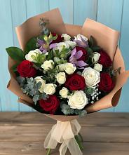 Букет цветов из:  Розы и Альстромерии #REPLACE_PRED# Залужном
