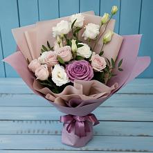 Букет цветов из:  Розы и Лизиантусы в Залужном