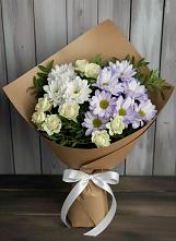 Букет цветов из:  Хризантемы и Розы в Залужном
