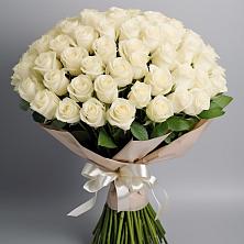 Букет 101 беля роза Белоснежка в Залужном