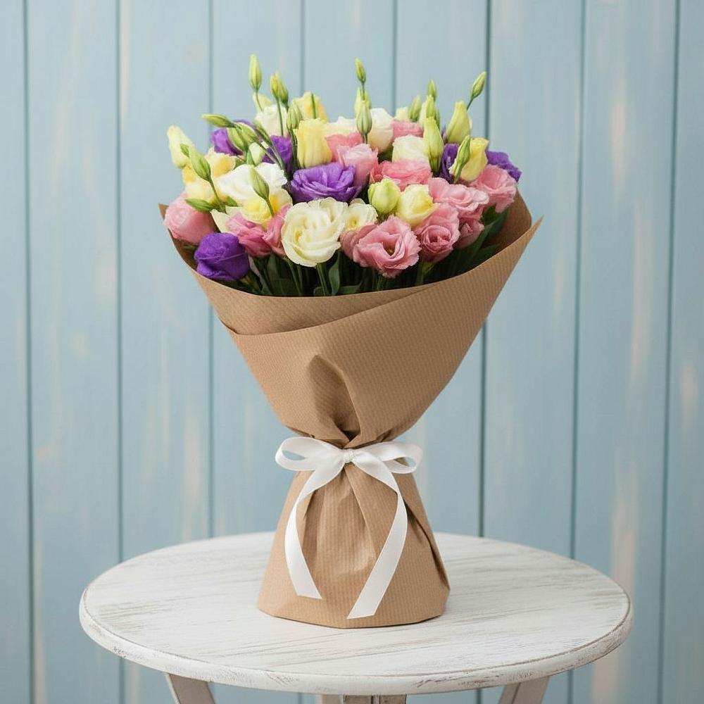 Букет цветов из: Лизиантусы в Залужном