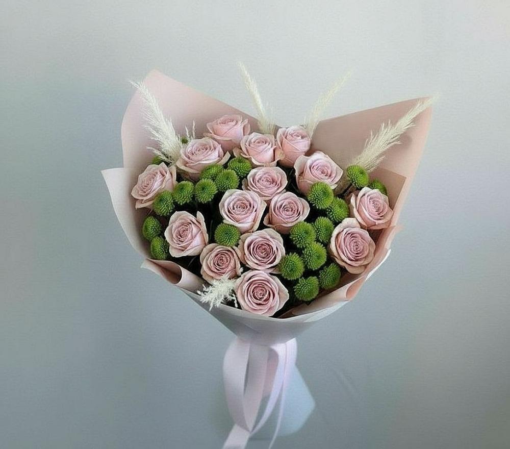 Букет цветов из: Розы и Хризантемы в Залужном