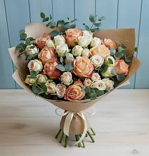 Букет цветов из:  Альстромерии и Розы в Залужном